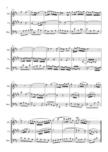 Prelude In D Major Bwv 936 For Woodwind Trio Page 2