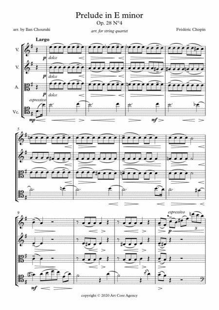 Prelude In E Minor Op 28 N 4 For String Quartet Page 2