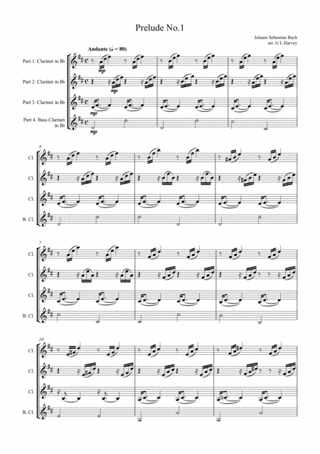 Prelude No 1 Bwv 846 For Clarinet Quartet Page 2