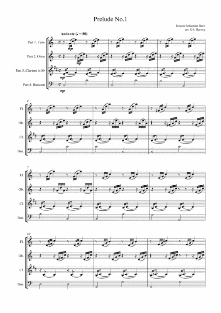 Prelude No 1 Bwv 846 For Woodwind Quartet Page 2
