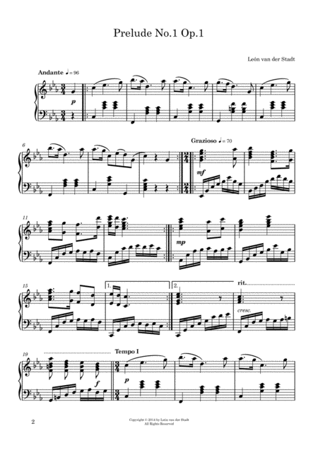 Prelude No 1 Op 1 Page 2