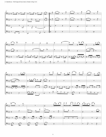 Prelude No 12 From Well Tempered Clavier Book 2 Bassoon Quartet Page 2