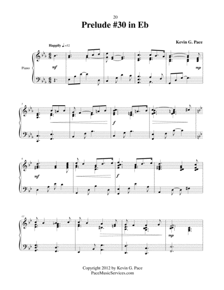 Prelude No 30 In Eb Original Piano Solo Prelude Page 2