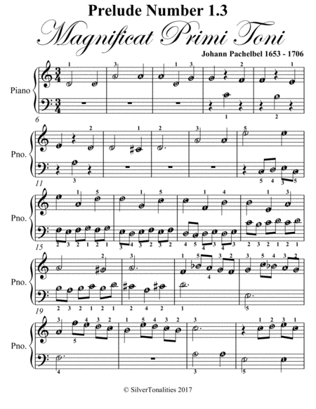 Prelude Number 1 3 Magnificat Primi Toni Easy Piano Sheet Music Page 2