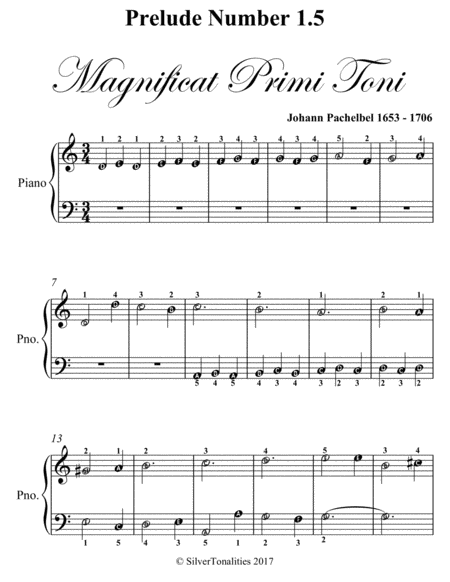 Prelude Number 1 5 Magnificat Primi Toni Easy Piano Sheet Music Page 2