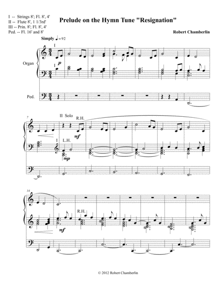 Prelude On The Hymn Tune Resignation Page 2