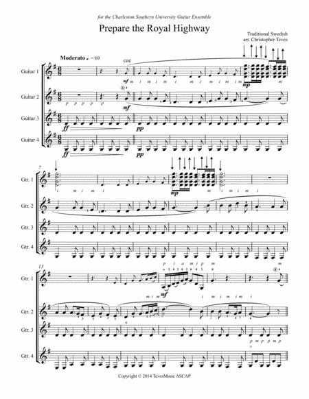 Prepare The Royal Highway For Guitar Ensemble Page 2