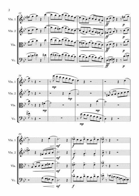 Presto For String Quartet Page 2