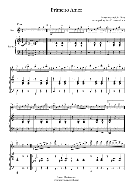 Primeiro Amor By Patpio Silva Flute Piano Page 2