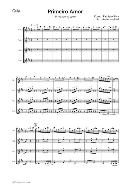 Primeiro Amor By Patpio Silva For Flutes Quartet Page 2