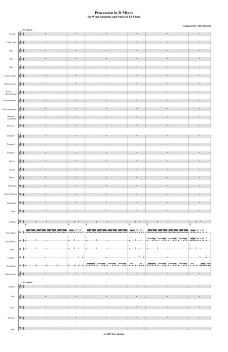 Procession In D Minor For Wind Ensemble And Satbb Choir Page 2