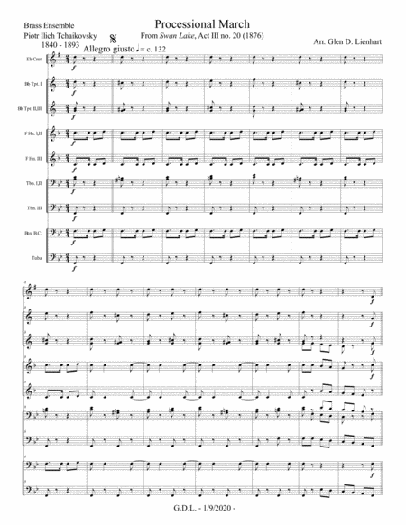 Processional March Swan Lake Act Iii Brass Page 2