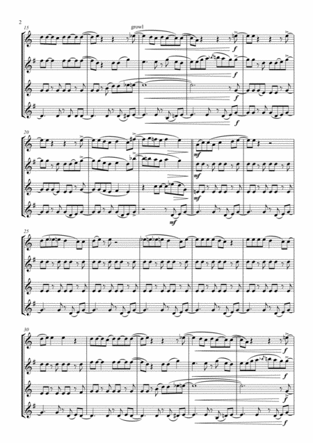 Proud Mary Rollin On The River Saxophone Quartet Satb Page 2