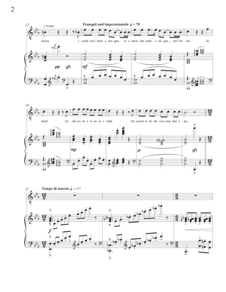 Proud To Be A Cow From Sesame Street Arranged For Mezzo Soprano And Piano Page 2