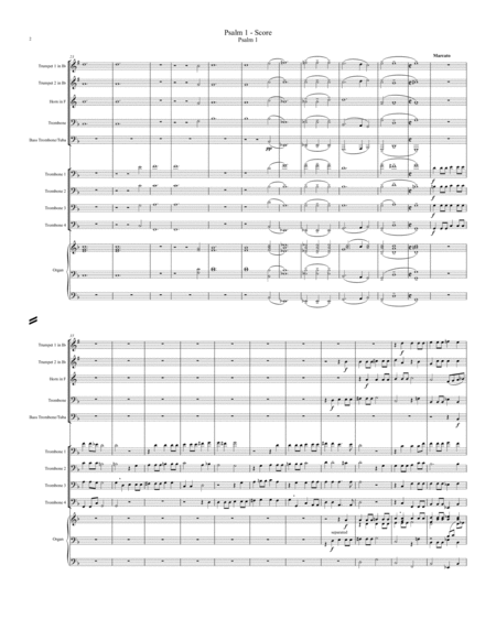 Psalm 1 For Trombone Quartet Or Organ And Brass Page 2