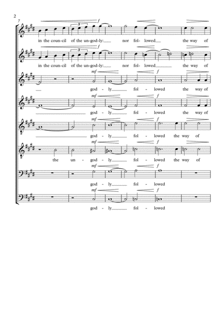 Psalm 1 From The Psalms Of David For Ssaattbb Page 2