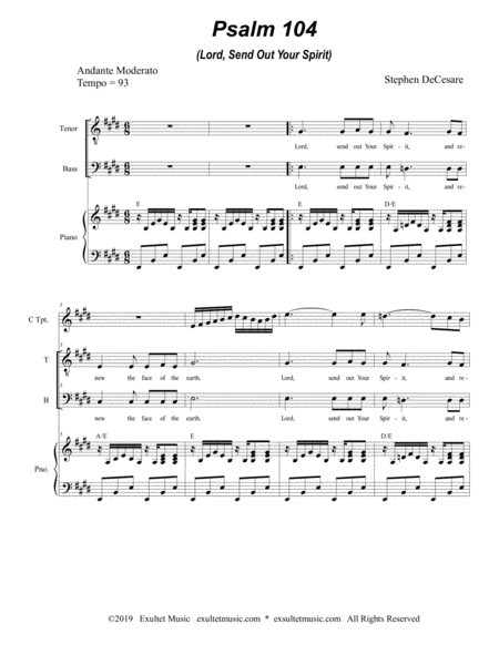 Psalm 104 Duet For Tenor And Bass Solo Page 2