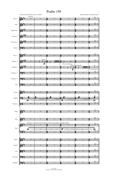 Psalm 150 For Tenor And Orchestra Page 2