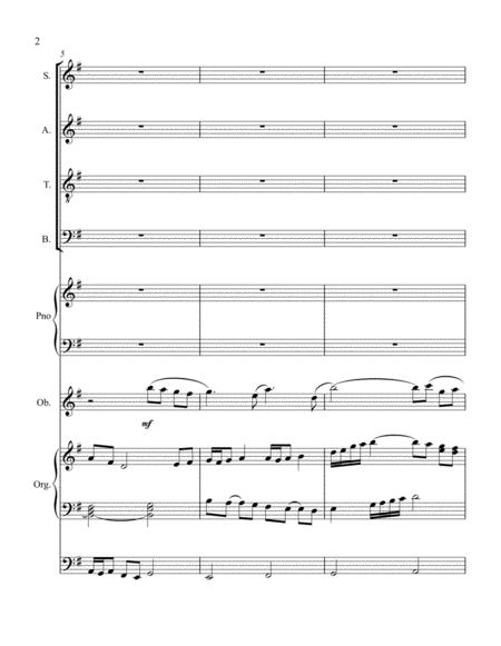 Psalm 23 For Satb Chorus Organ And Oboe Page 2