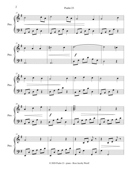 Psalm 23 Piano Solo Intermediate Page 2