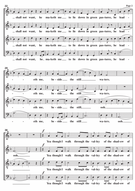 Psalm 23 Theme From The Vicar Of Dibley A Cappella Page 2