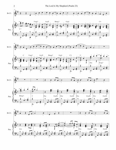 Psalm 23 Theme From The Vicar Of Dibley For Bb Clarinet Solo And Piano Page 2