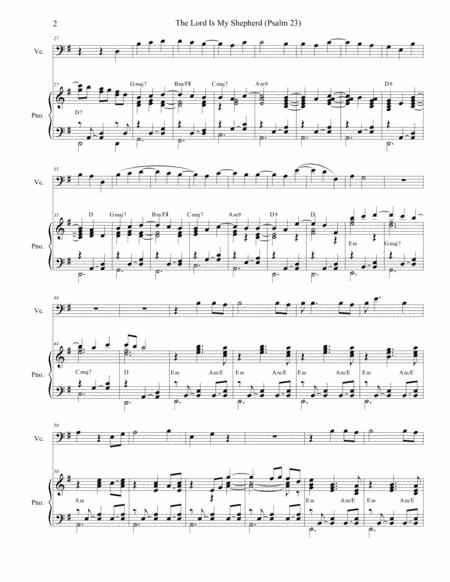 Psalm 23 Theme From The Vicar Of Dibley For Cello Solo And Piano Page 2