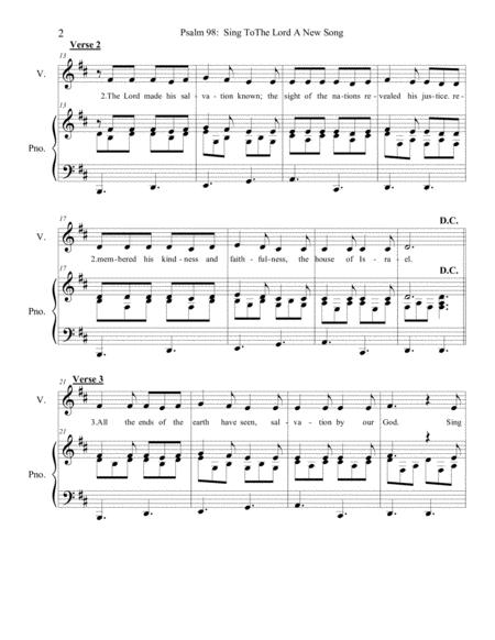 Psalm 98 Sing To The Lord A New Song Piano Vocal Page 2