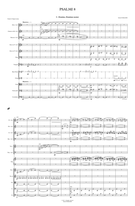 Psalmi 8 For Choir And Orchestra Page 2