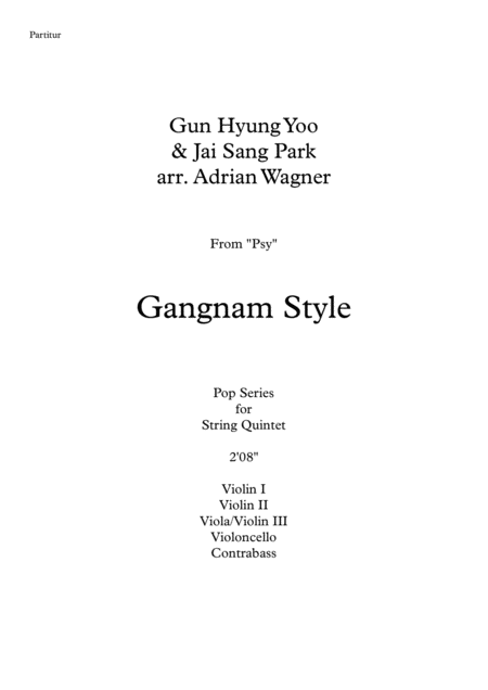 Psy Gangnam Style String Quintet Arr Adrian Wagner Page 2