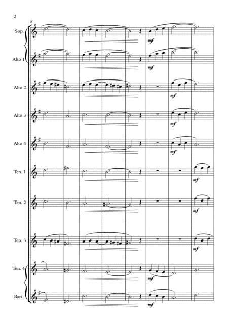 Psyche Up The Band Flourish Saxophone Choir Page 2