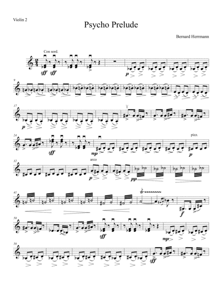 Psycho Prelude For String Quartet Page 2