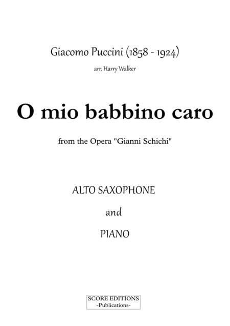 Puccini O Mio Babbino Caro For Alto Saxophone And Piano Page 2