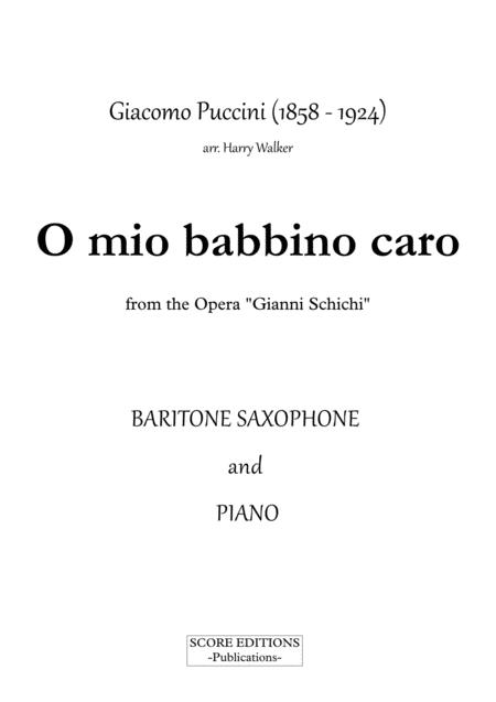 Puccini O Mio Babbino Caro For Baritone Saxophone And Piano Page 2