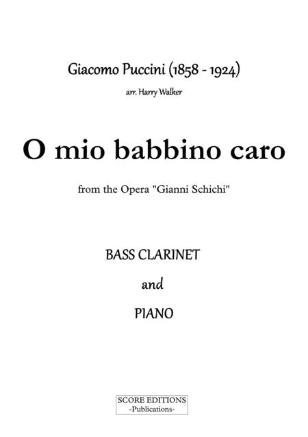 Puccini O Mio Babbino Caro For Bass Clarinet And Piano Page 2