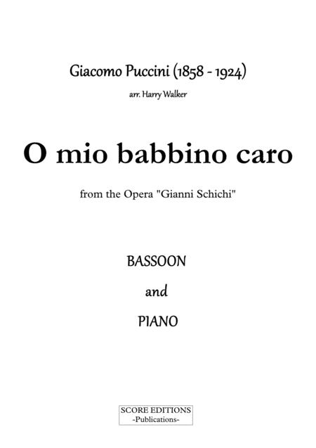 Puccini O Mio Babbino Caro For Bassoon And Piano Page 2