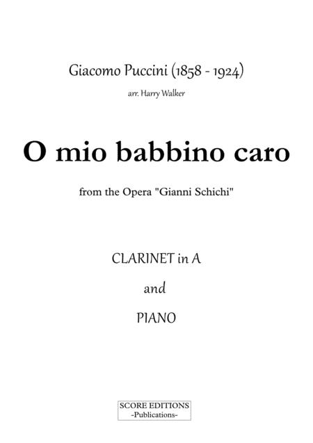 Puccini O Mio Babbino Caro For Clarinet In A And Piano Page 2