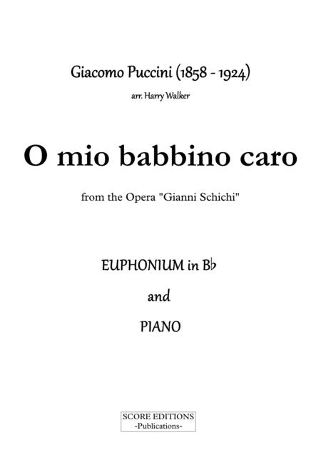 Puccini O Mio Babbino Caro For Euphonium In Bb And Piano Page 2
