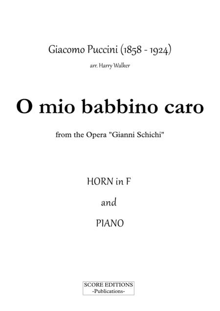 Puccini O Mio Babbino Caro For Horn In F And Piano Page 2