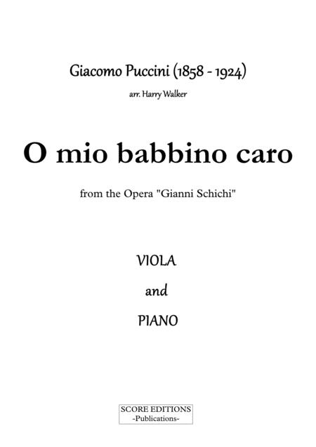 Puccini O Mio Babbino Caro For Viola And Piano Page 2