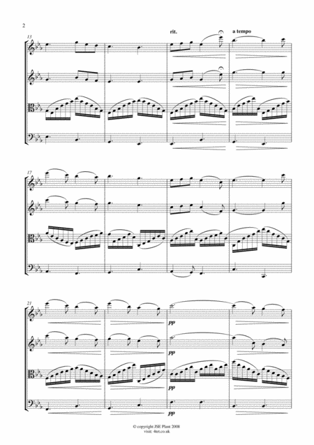 Puccini O Mio Babino Caro For String Quartet Score And Parts Page 2