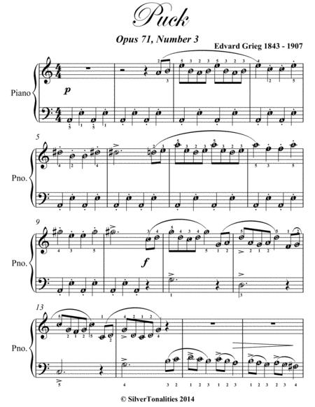 Puck Opus 71 Number 3 Easy Piano Sheet Music Page 2