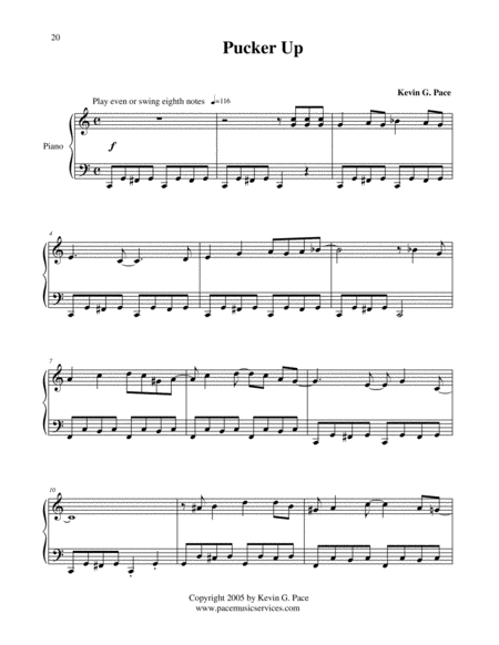 Pucker Up Boogie Original Piano Solo Page 2