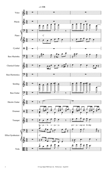 Puer Natus Im Bethlehem Bwv 603 From Orgelbuechlein Arrangement For 4 Recorders Page 2