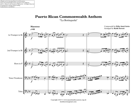 Puerto Rican Commonwealth Anthem For Brass Quintet Page 2