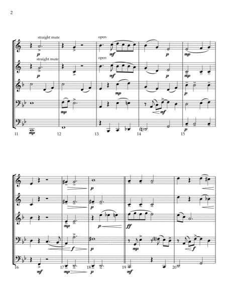 Pure Imagination For Brass Quintet Page 2