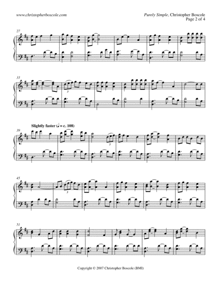 Purely Simple Piano Solo By Christopher Boscole Page 2