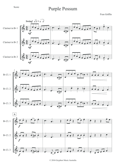 Purple Possum For Clarinet Trio Page 2