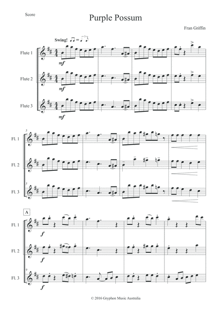 Purple Possum For Flute Trio Page 2