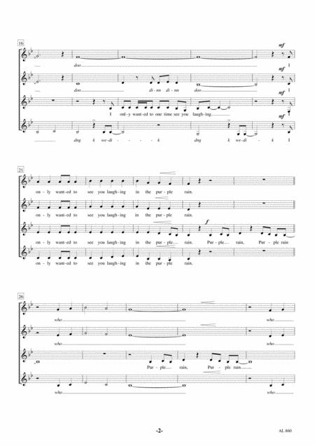 Purple Rain Ssaa A Cappella Page 2